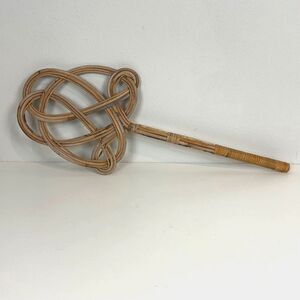 Vintage Wicker Rattan Woven Handmade Rug Beater 26”